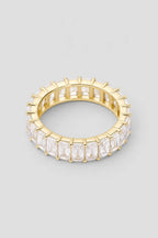 Tennis Chain Ring — presentation — gold