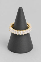 Tennis Chain Ring — stand — gold