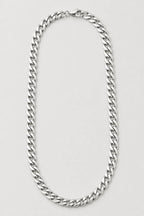 10mm Silver-Tone Cuban Link Chain — presentation — Silver-tone