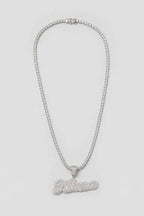 Custom Tennis Chain — Personalized Name Pendant — variant — Silver