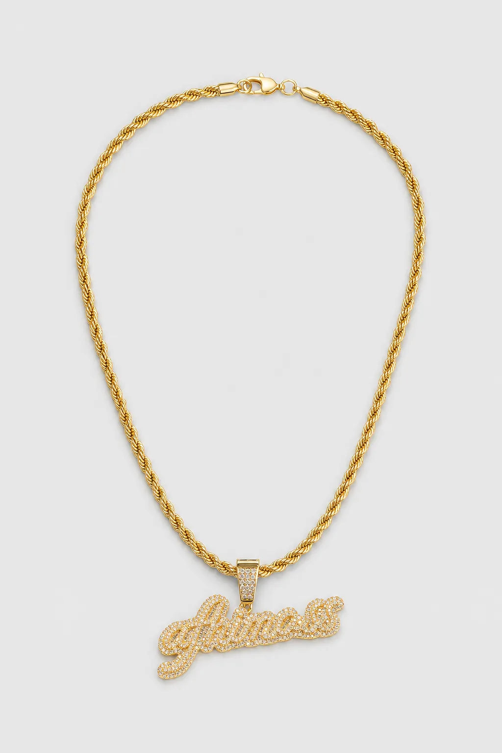 Custom Tennis Chain — Personalized Name Pendant — variant — Gold