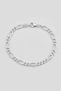 7mm Figaro Bracelet — presentation — Silver-tone