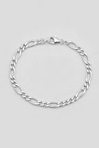 7mm Figaro Bracelet — presentation — Silver-tone