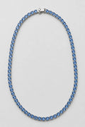 Blue Tennis Chain Necklace — presentation — Blue-tone