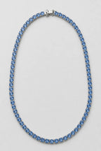 Blue Tennis Chain Necklace — presentation — Blue-tone