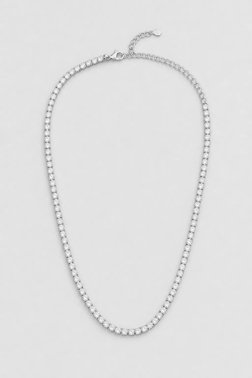 4mm Silver-tone Tennis Chain — presentation — 4mm Silver