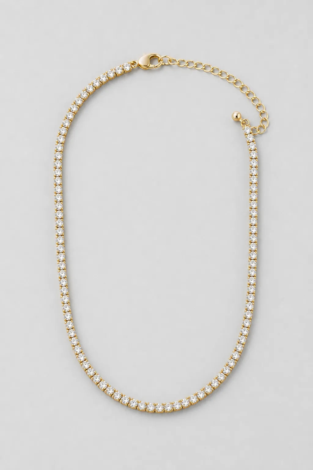 5mm Gold-Tone Tennis Chain — presentation — Gold-tone