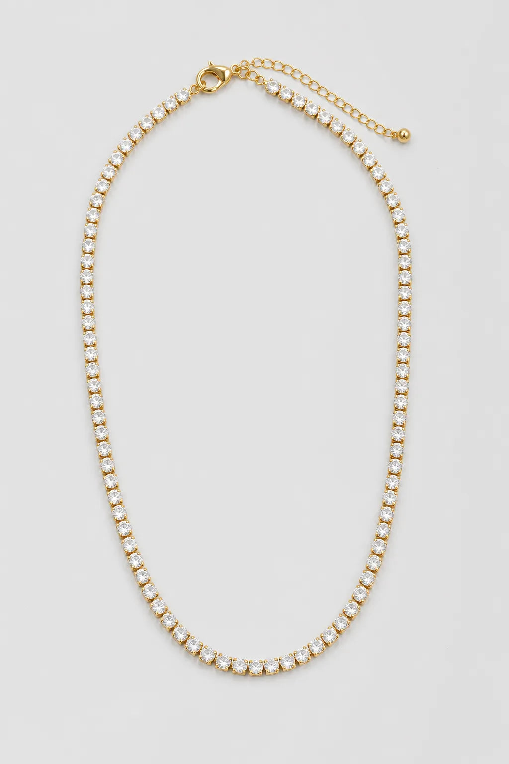 5mm Gold-Tone Tennis Chain — presentation — Gold-tone