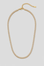 3mm Gold-Tone Tennis Chain — presentation — gold-tone