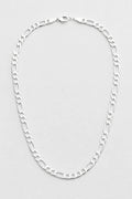 10mm Silver Figaro Chain — presentation — silver-tone