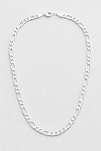 10mm Silver Figaro Chain — presentation — silver-tone