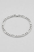 5mm Figaro Bracelet — presentation — Silver-tone