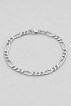 5mm Figaro Bracelet — presentation — Silver-tone