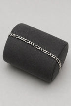 Silver-tone Figaro Bracelet — 20 cm — stand — Silver-tone