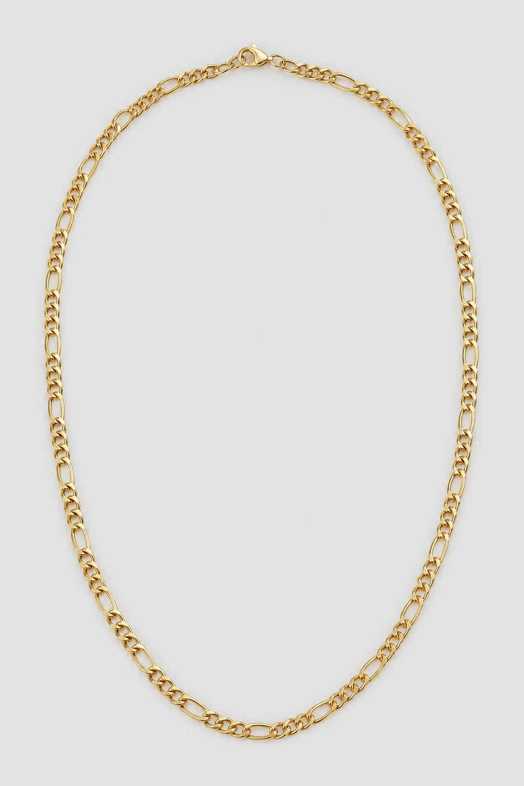 4.5mm Gold-Tone Figaro Chain — presentation — gold-tone
