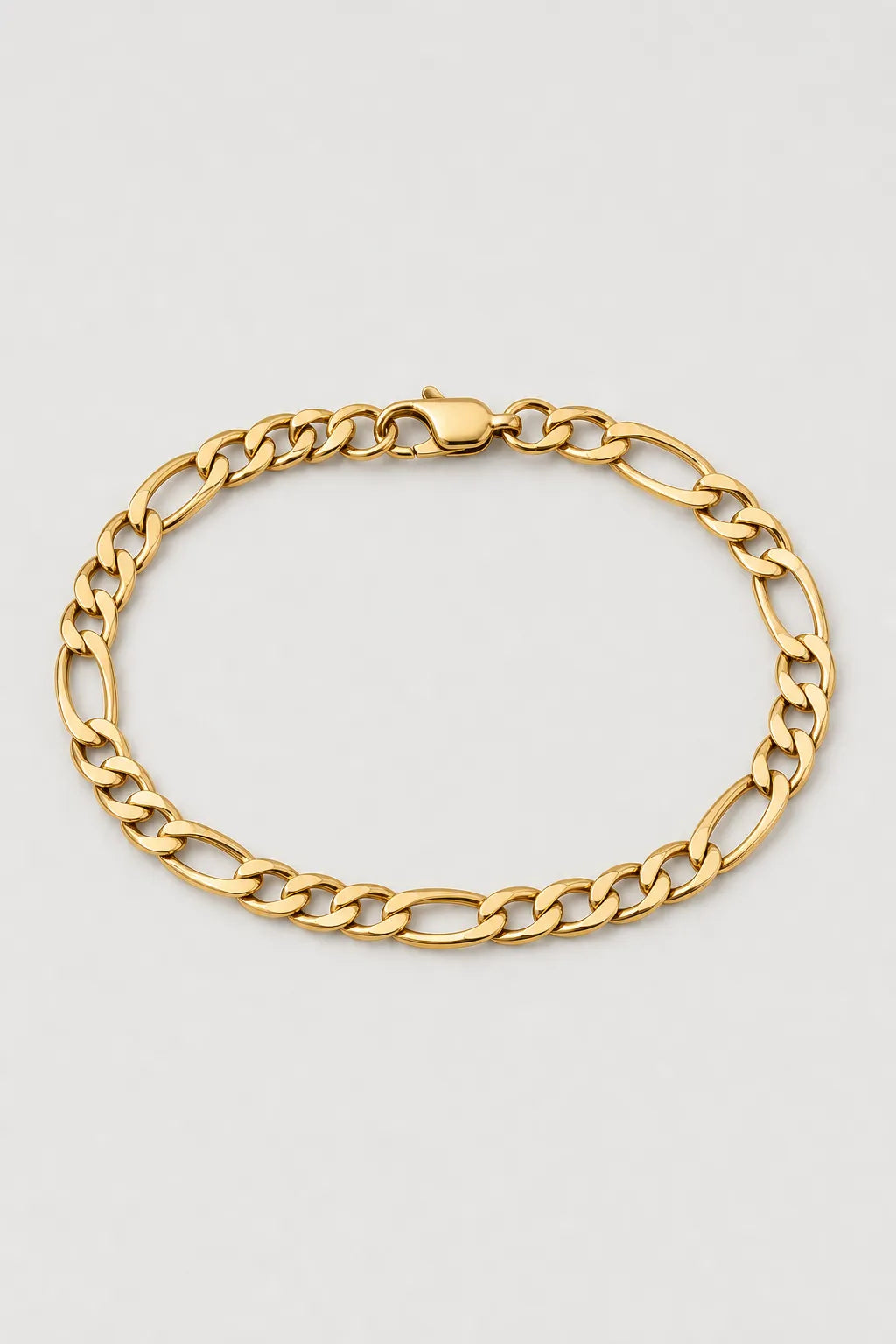 Gold-tone Figaro Bracelet — presentation — gold-tone