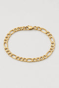 Gold-tone Figaro Bracelet — presentation — gold-tone