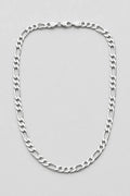 8 mm Silver-Tone Figaro Chain — presentation — silver-tone