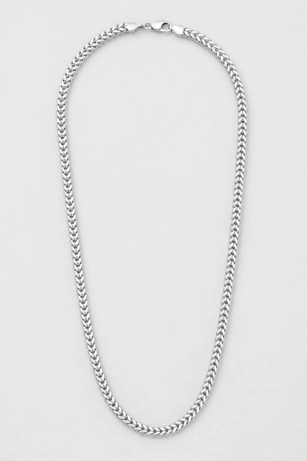 4mm Silver-tone Franco Chain Necklace — presentation — Silver-tone