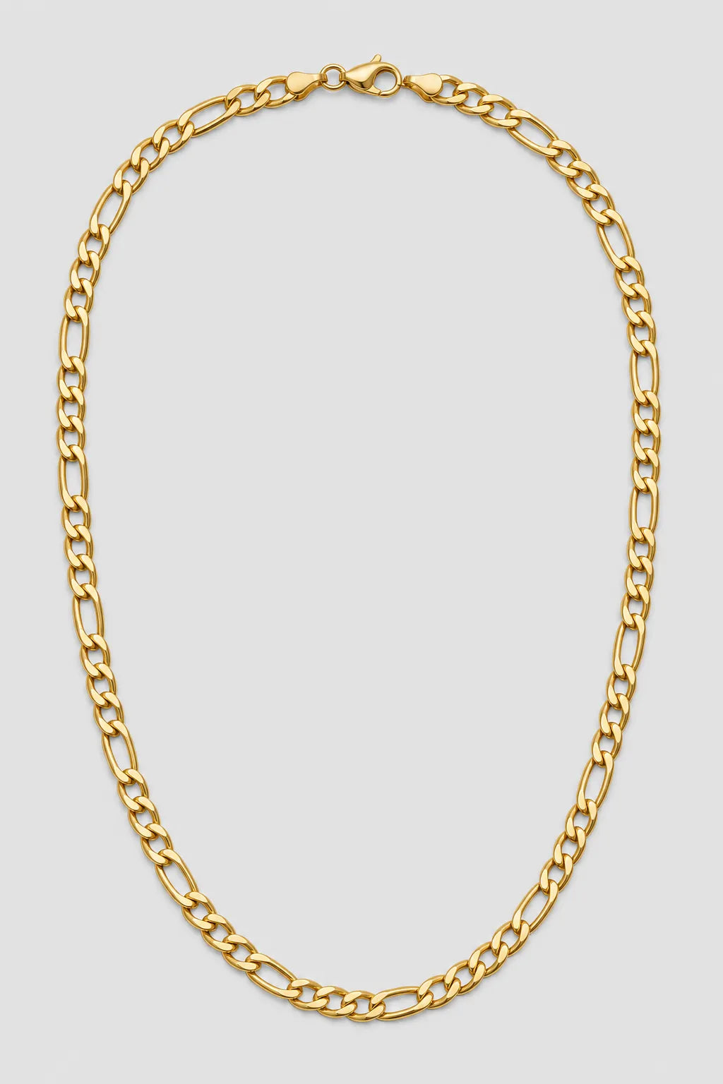 3mm Gold-tone Figaro Chain — presentation — Gold-tone