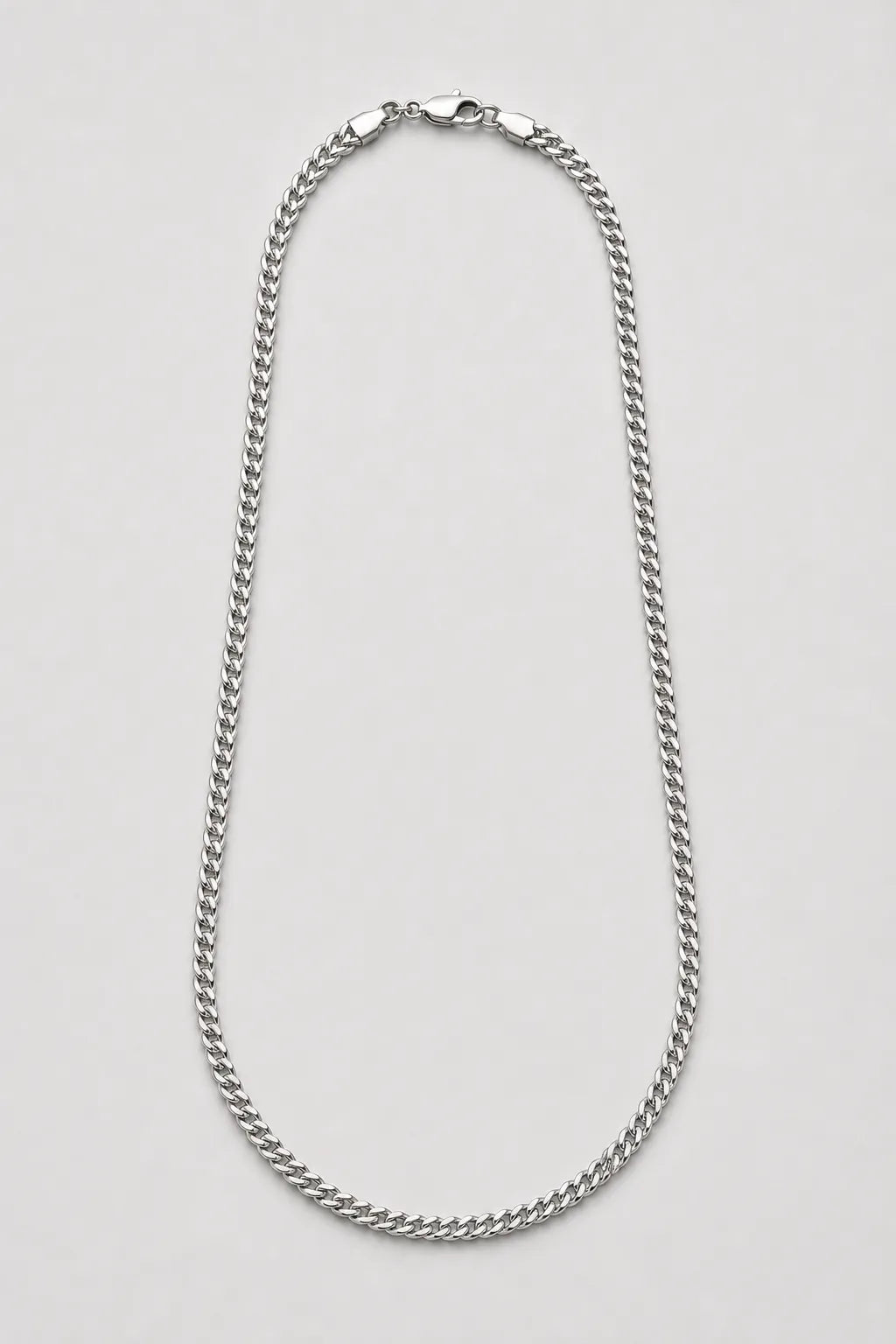 3mm Silver-tone Franco Chain — presentation — silver-tone
