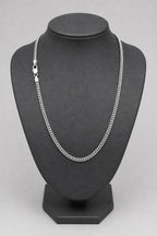 3mm Silver-tone Franco Chain — stand — silver-tone