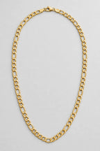 7.5mm Gold-Tone Figaro Chain — presentation — Gold-tone