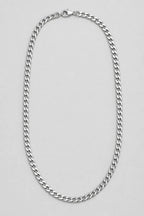 4.5mm Silver-Tone Cuban Link Chain — presentation — silver-tone