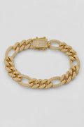 Iced Figaro Bracelet — presentation — Gold‑tone