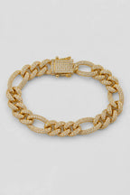 Iced Figaro Bracelet — presentation — Gold‑tone