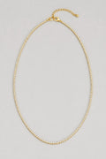 tennis chain choker — presentation — Gold-tone