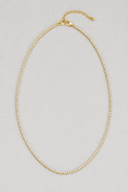 tennis chain choker — presentation — Gold-tone