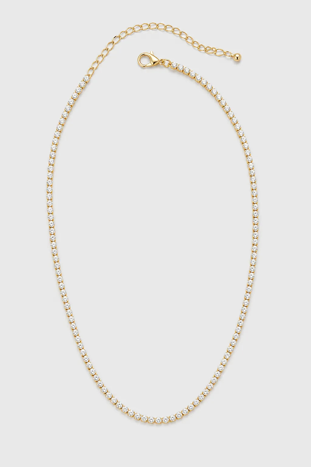 tennis chain choker — variant — Gold-tone