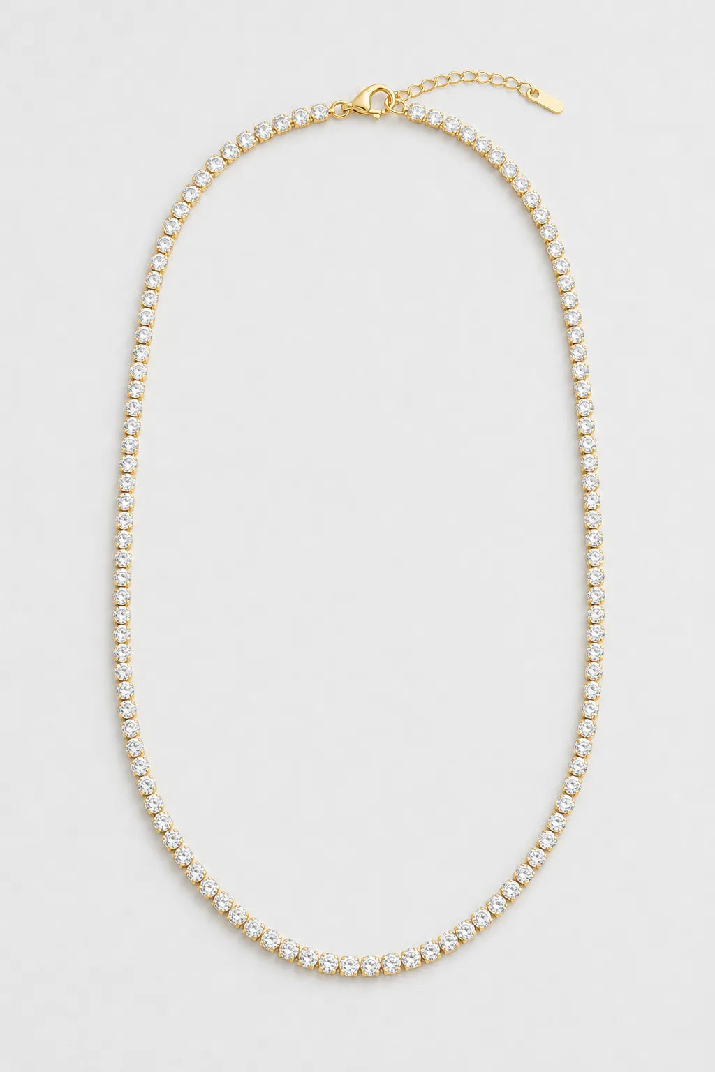 tennis chain choker — variant — Gold-tone