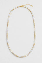 tennis chain choker — variant — Gold-tone