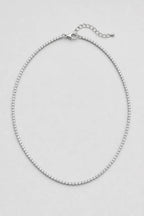tennis chain choker — variant — Silver-tone