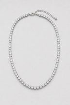 tennis chain choker — variant — Silver-tone