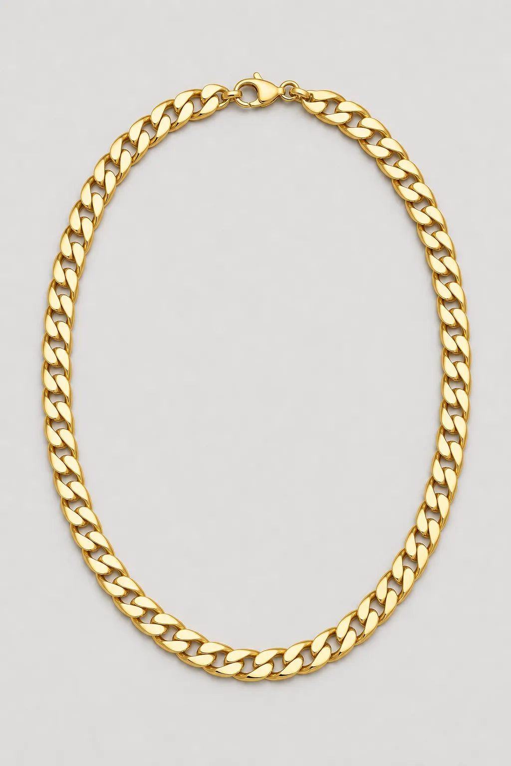 15mm Gold-tone Cuban Link Chain — presentation — Gold-tone