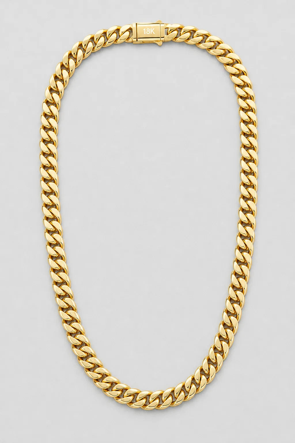 14mm Gold-Tone Cuban Link Chain — presentation — Gold-tone