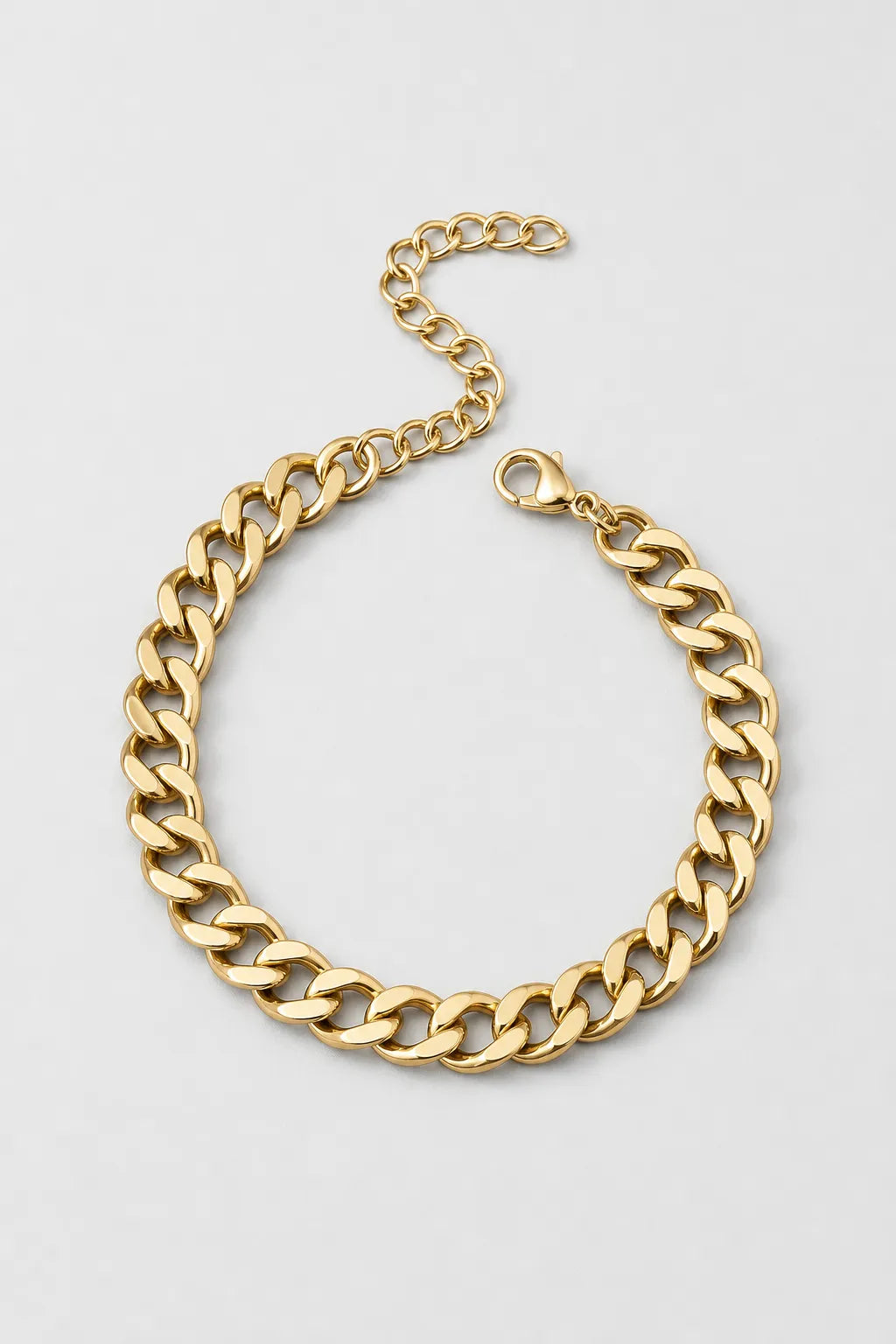 13mm Gold-Tone Cuban Link Bracelet — presentation — Gold-tone