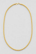 4mm Gold-Tone Rope Chain Necklace — presentation — Gold-tone