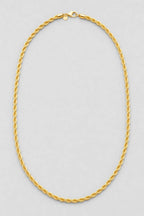 4mm Gold-Tone Rope Chain Necklace — presentation — Gold-tone