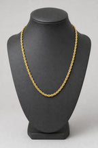 4mm Gold-Tone Rope Chain Necklace — stand — Gold-tone