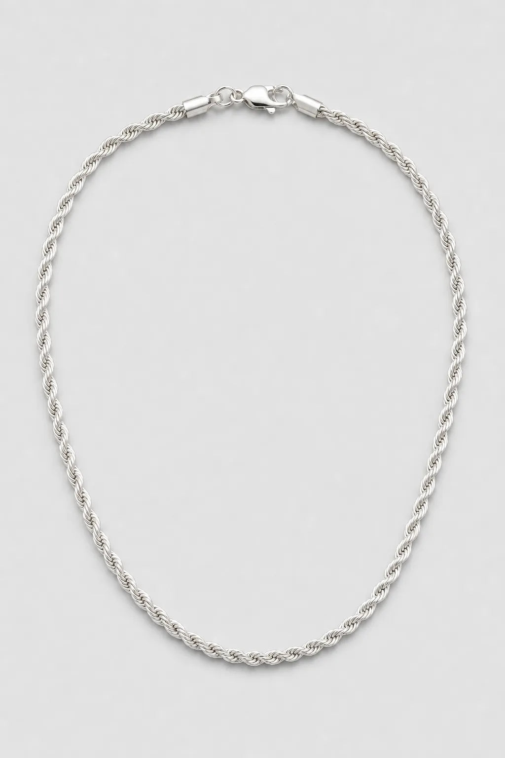 2mm Silver-tone Rope Chain — presentation — Silver-tone