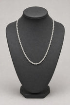 2mm Silver-tone Rope Chain — stand — Silver-tone
