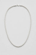 3mm Silver‑Tone Rope Chain Necklace — presentation — Silver‑tone