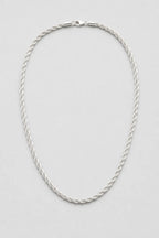 3mm Silver‑Tone Rope Chain Necklace — presentation — Silver‑tone