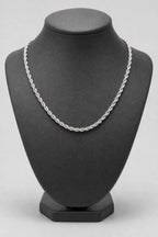 4mm Silver-tone Rope Chain — stand — silver-tone
