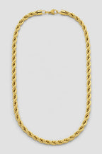 8mm gold-tone rope chain — presentation — Gold-tone