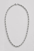 8mm Silver-tone Rope Chain — presentation — Silver-tone